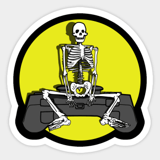 Skeleton and his game Sticker